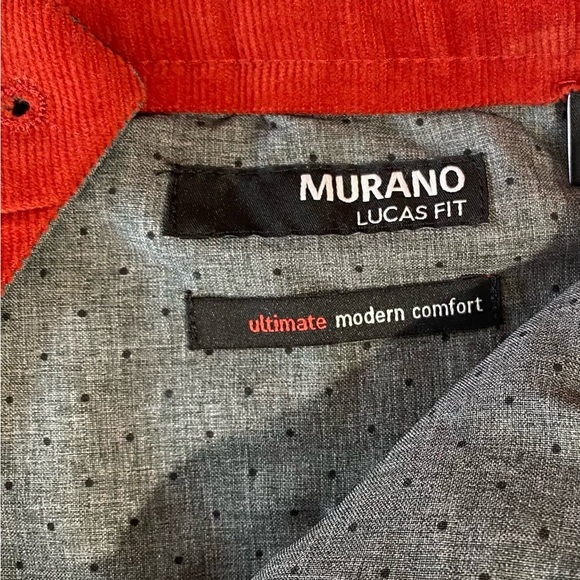 NEW Men's Murano Lucas Carrot Fit Corduroy Pleated Pants Rustic Red $95 - Picture 8 of 11